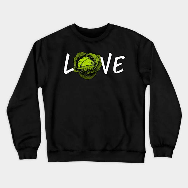 Eating Healthy Gardener Gift Cabbage Lover Foodie Crewneck Sweatshirt by StacysCellar